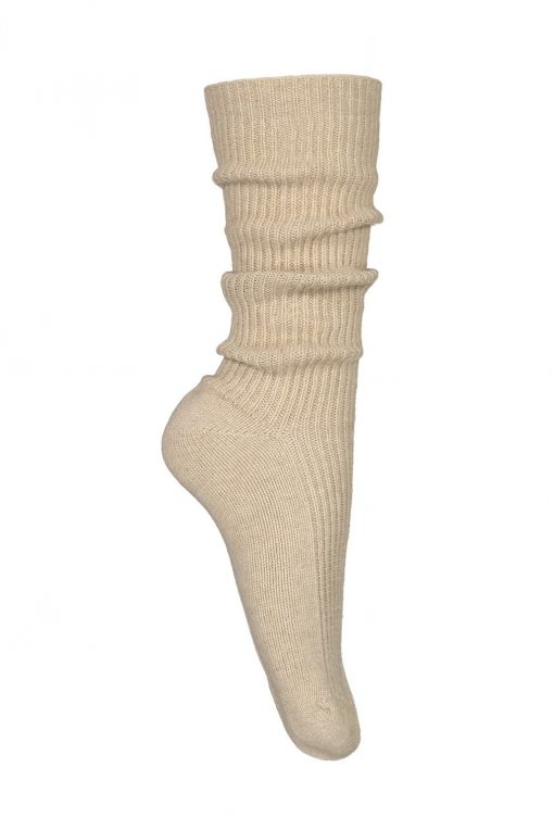 Balmuir Berry Ribbed Kashmir Socks Spelt