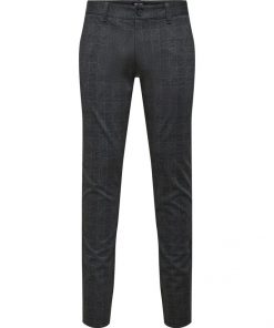 Only & Sons Mark Check Pants Black/Grey