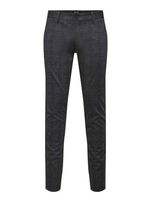 Only & Sons Mark Check Pants Black/Grey