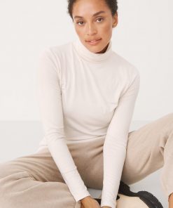 Part Two Efinas Rollneck T-shirt Whitecap Gray