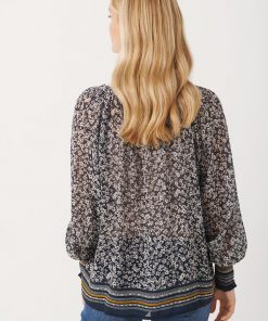 Part Two Ketta Blouse Blue Nights Border Print