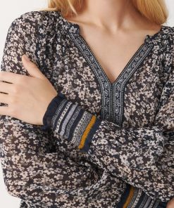 Part Two Ketta Blouse Blue Nights Border Print