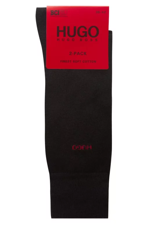 Boss 2-Pack Logo Socks Black
