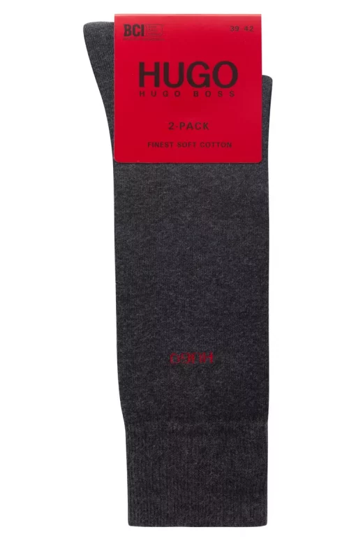 Boss 2-Pack Logo Socks Grey