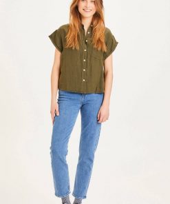 Knowledge Cotton Apparel Iris Mom Jeans Light Blue