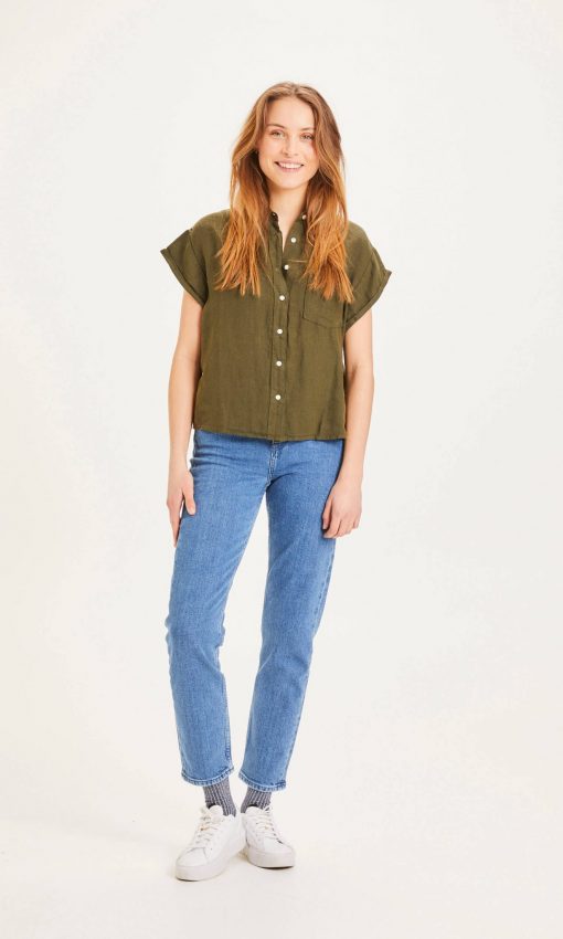 Knowledge Cotton Apparel Iris Mom Jeans Light Blue