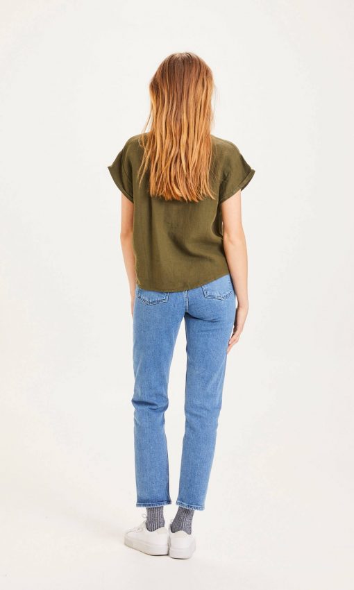 Knowledge Cotton Apparel Iris Mom Jeans Light Blue