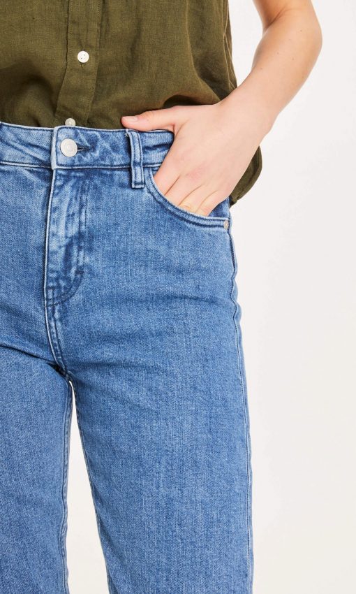 Knowledge Cotton Apparel Iris Mom Jeans Light Blue