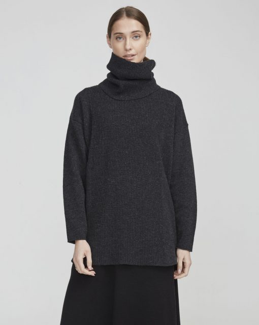 Holebrook Estrid Rollneck Anthracite Melange