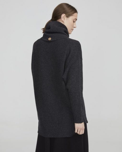 Holebrook Estrid Rollneck Anthracite Melange