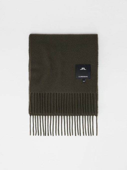 J.Lindeberg Champ Solid Scarf Seaweed Green