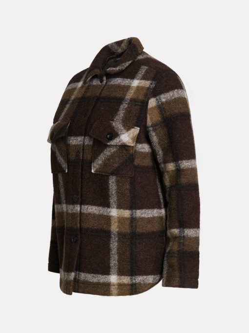 Peak Performance Kelly Wool Shirt Jacket Women Brown
