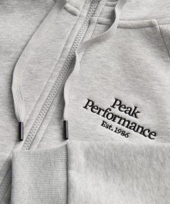 Peak Performance Original Zip Hoodie Women Grey Melange
