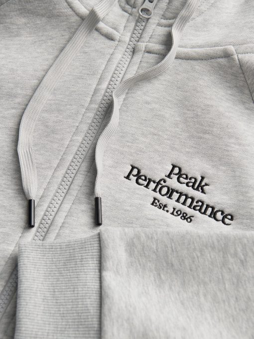 Peak Performance Original Zip Hoodie Women Grey Melange