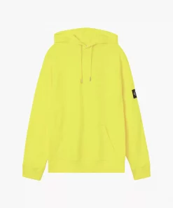 Calvin Klein Monogram Sleeve Badge Hoodie Bright Sunshine