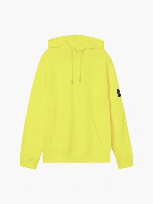 Calvin Klein Monogram Sleeve Badge Hoodie Bright Sunshine