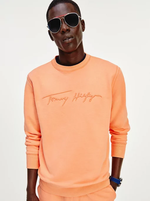 Tommy Hilfiger Signature Logo Sweatshirt Summer Sunset