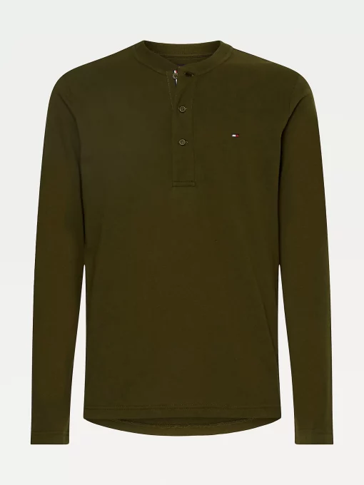 Tommy HIlfiger Classic Henley Longsleeve T-shirt Olivewood