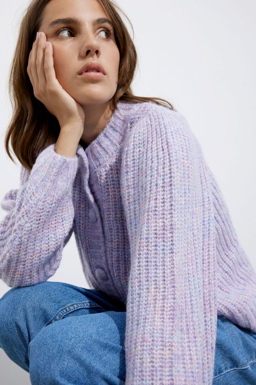 Envii Ensullivan Cardigan Purple Multi