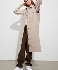 Envii Enqueens Waistcoat Dark Beige Melange