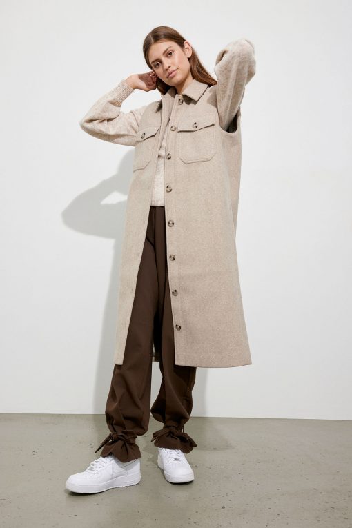 Envii Enqueens Waistcoat Dark Beige Melange