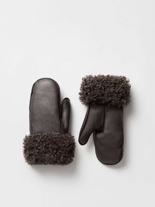 Tiger of Sweden Guantone Mittens Dark Brown