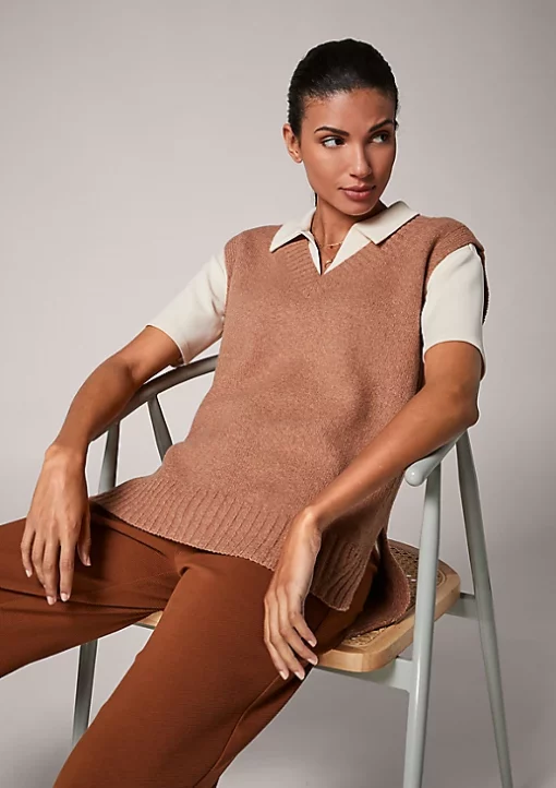 Comma, Knit Vest Cinnamon