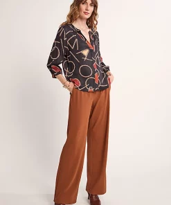 Comma, Print Blouse Black