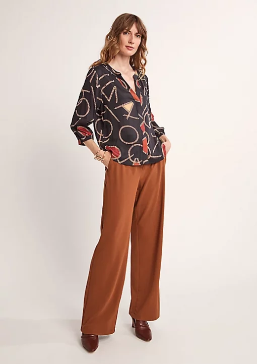 Comma, Print Blouse Black