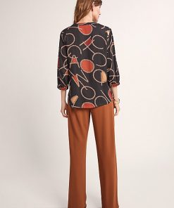 Comma, Print Blouse Black