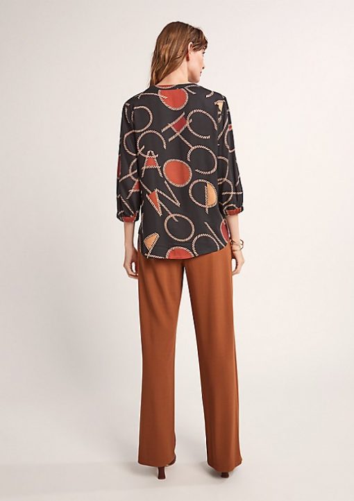 Comma, Print Blouse Black