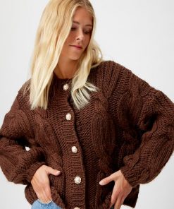 Gestuz Tamargz Cardigan Coffee Bean