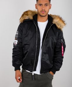Alpha Industries MA-1 Hooded Arctic Black