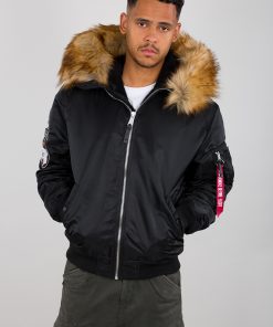 Alpha Industries MA-1 Hooded Arctic Black