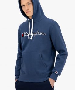 Champion Script Logo Hoodie Dark Turquoise
