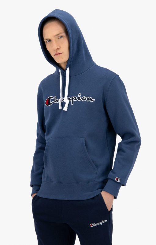 Champion Script Logo Hoodie Dark Turquoise