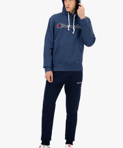 Champion Script Logo Hoodie Dark Turquoise