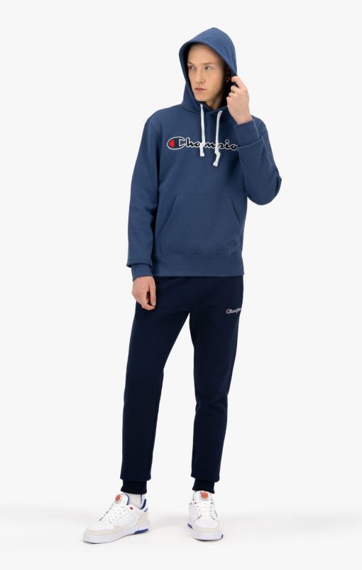 Champion Script Logo Hoodie Dark Turquoise