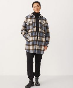 Part Two Kerstin Jacket Neutral Check
