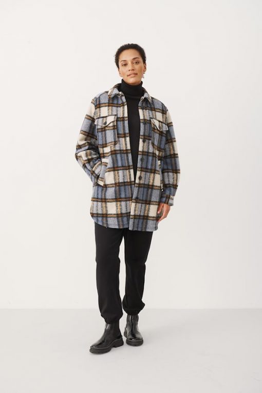 Part Two Kerstin Jacket Neutral Check