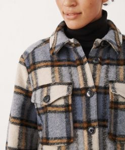 Part Two Kerstin Jacket Neutral Check
