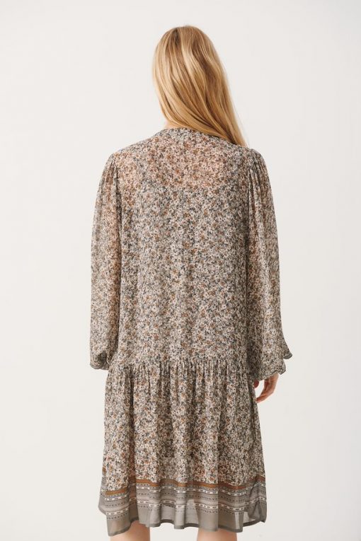 Part Two Kadia Dress Grey Border Print