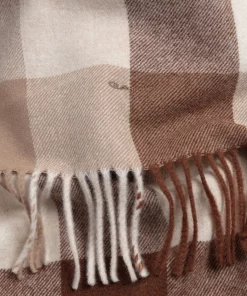 Gant Woman Check Scarf Warm Khaki