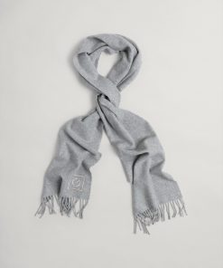 Gant Woman G Wool Scarf Light Grey Melange