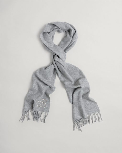 Gant Woman G Wool Scarf Light Grey Melange