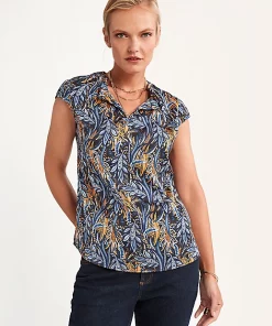 Comma Blouse Top Paisley Blue