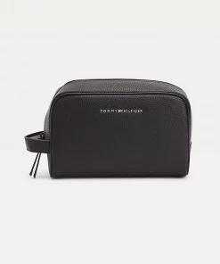 Tommy Hilfiger Metal Logo Washbag Black