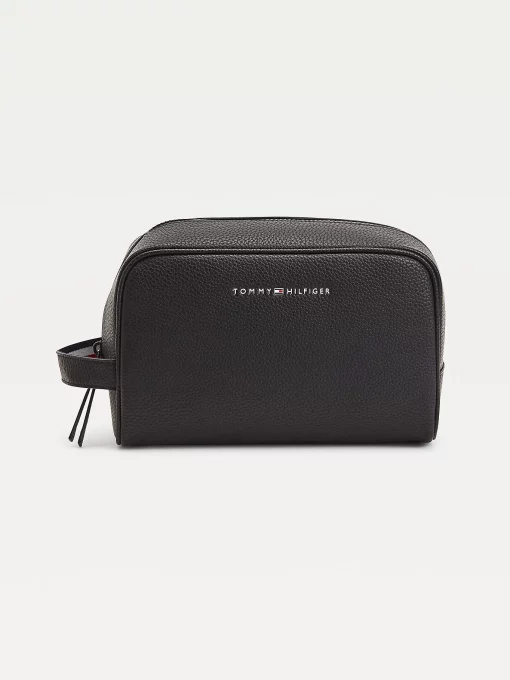 Tommy Hilfiger Metal Logo Washbag Black