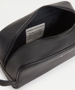 Tommy Hilfiger Metal Logo Washbag Black