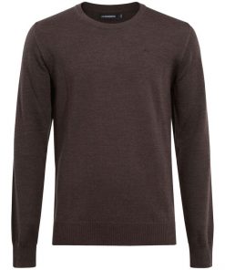 J.Lindeberg Lyle Merino Crew Umber Brown